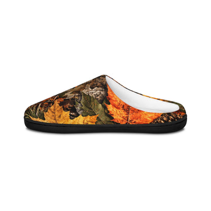 Men’s Indoor Slippers – Autumn Camouflage Fall Leaves