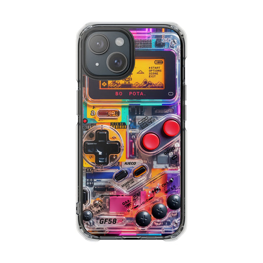 Retro Gamer Neon Circuit | Cyber Arcade MagSafe® Impact Case for iPhone 14, 15, 16 & 17