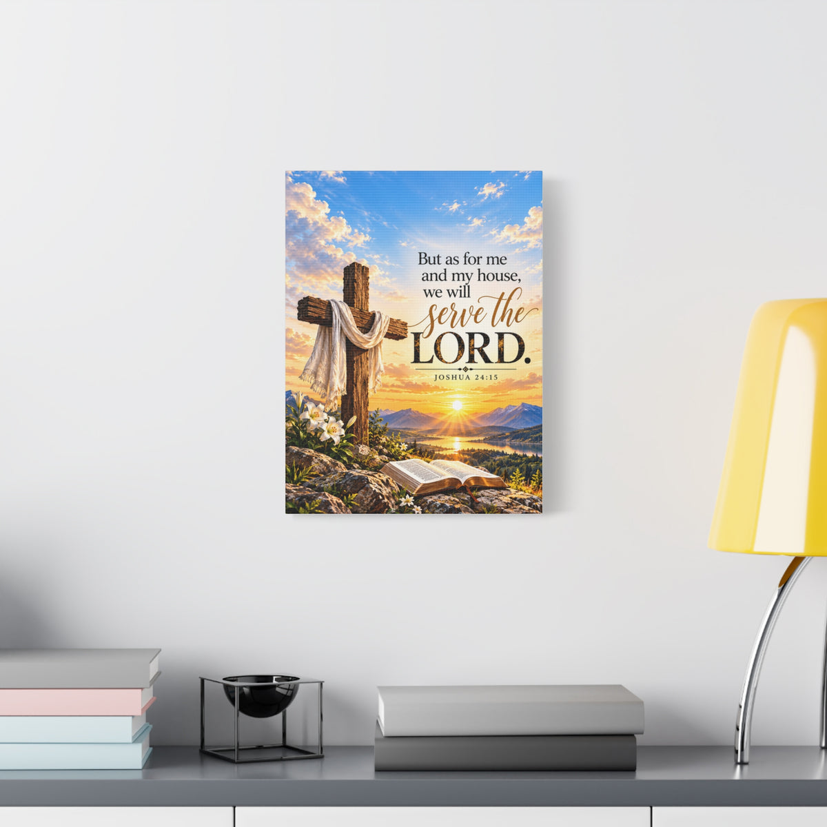Serve the Lord Christian Canvas Wall Art – Joshua 24:15