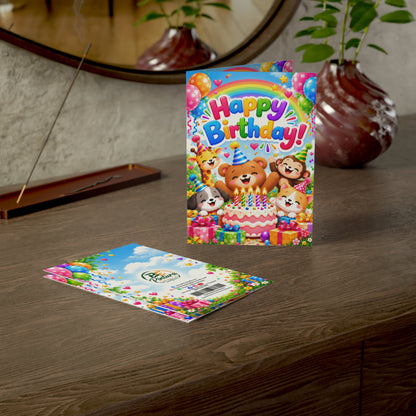 Happy Birthday Animal Friends Greeting Card