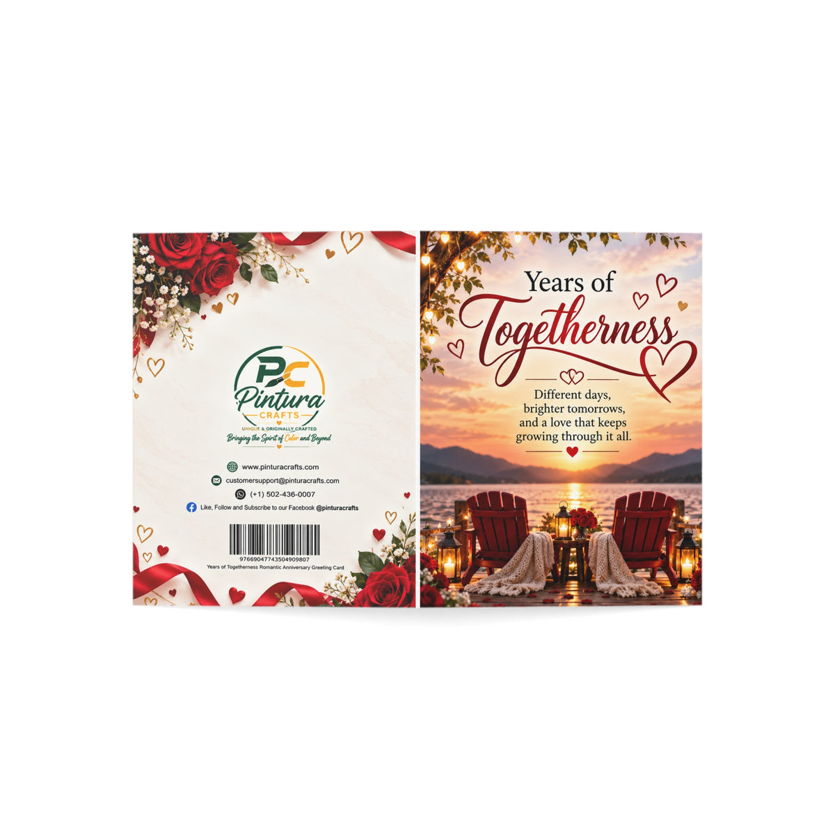 Years of Togetherness Romantic Anniversary Greeting Card