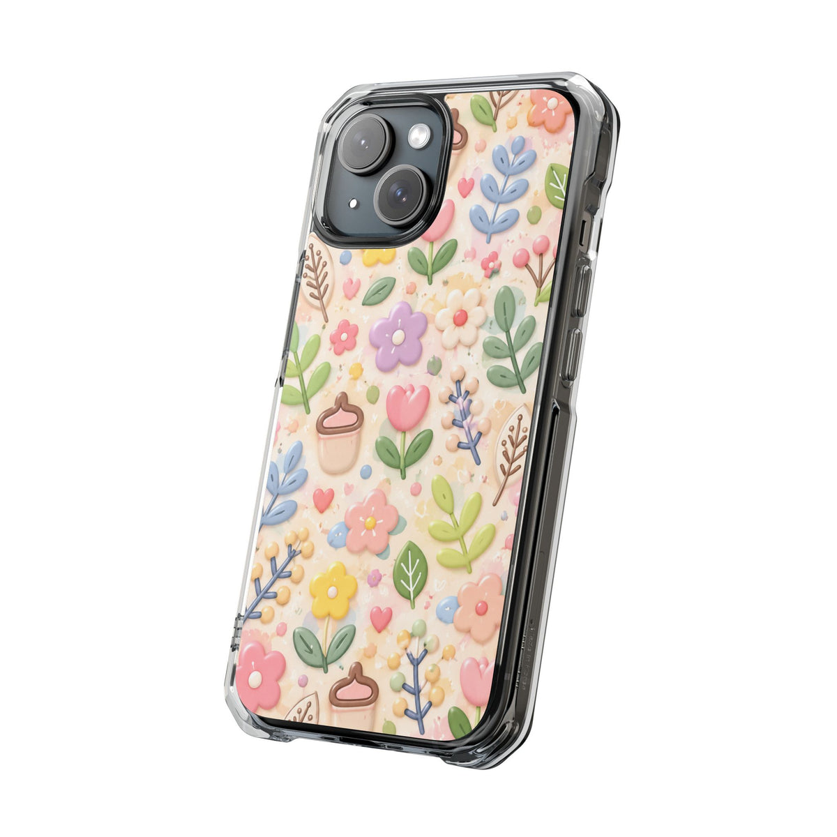 Pastel Garden Bliss | Cute 3D Floral MagSafe® Impact Case for iPhone 14, 15, 16 & 17