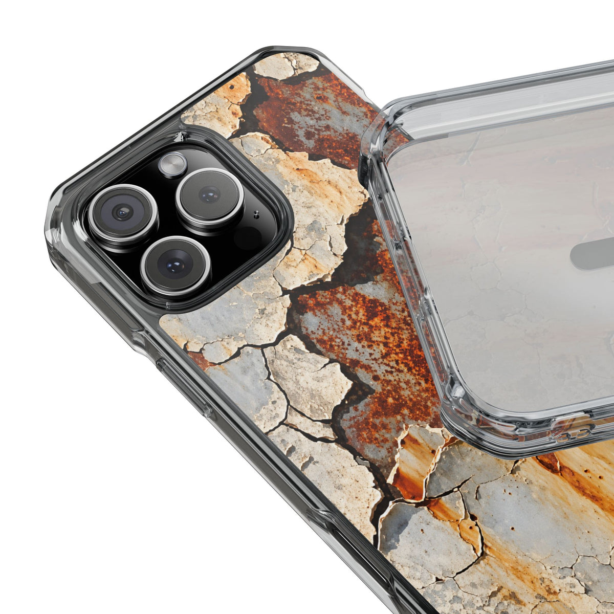 Rustic Rust & Cracked Paint | Industrial Texture MagSafe® Impact Case for iPhone 14, 15, 16 & 17
