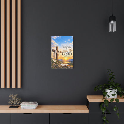 Serve the Lord Christian Canvas Wall Art – Joshua 24:15