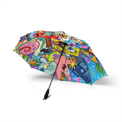 SpongeBob SquarePants Foldable Umbrella — Cartoon Kids Rain Parasol