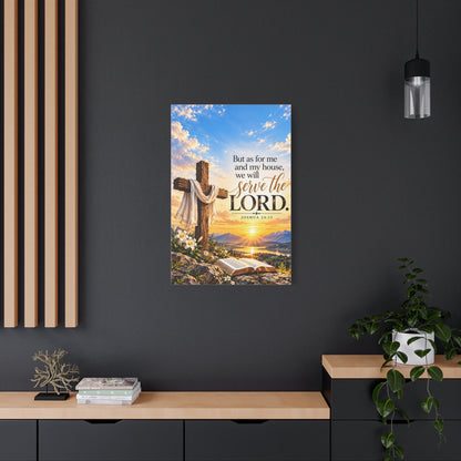 Serve the Lord Christian Canvas Wall Art – Joshua 24:15