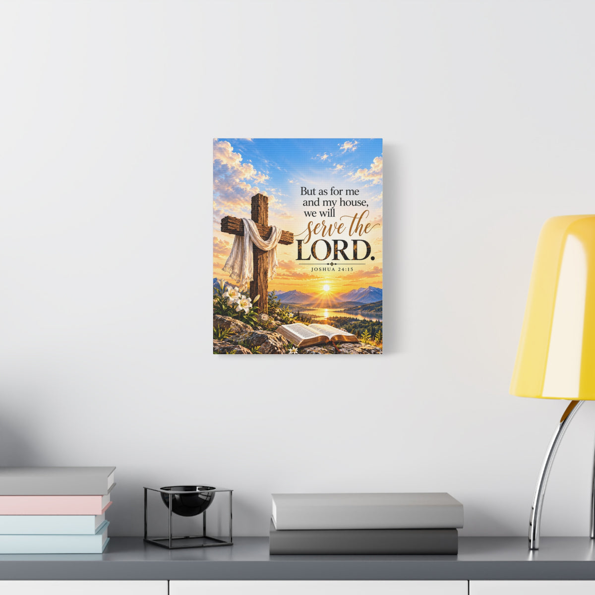Serve the Lord Christian Canvas Wall Art – Joshua 24:15