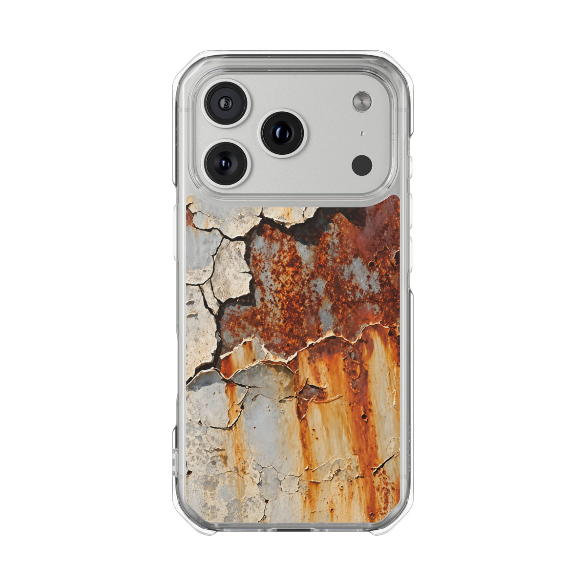 Rustic Rust & Cracked Paint | Industrial Texture MagSafe® Impact Case for iPhone 14, 15, 16 & 17
