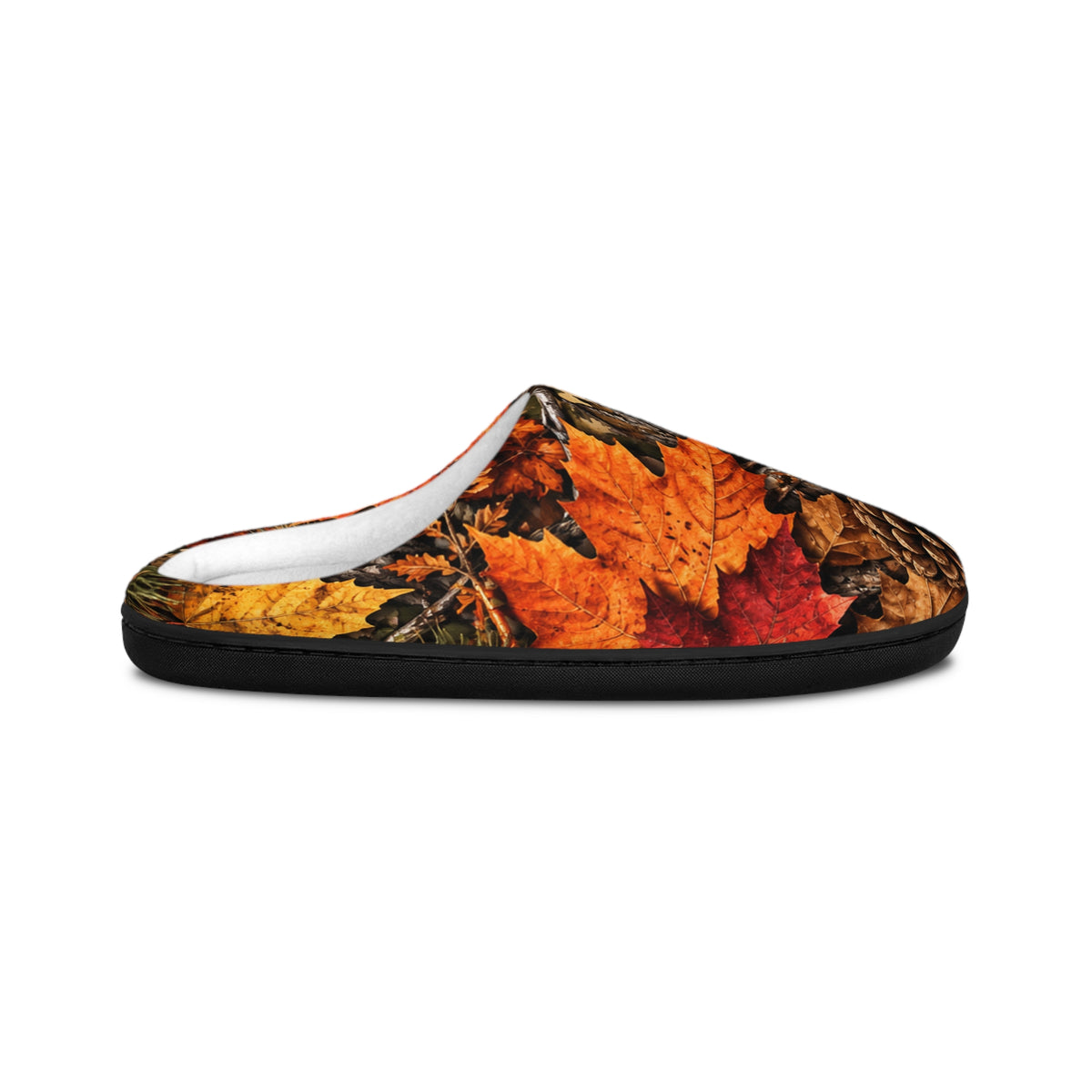Men’s Indoor Slippers – Autumn Camouflage Fall Leaves