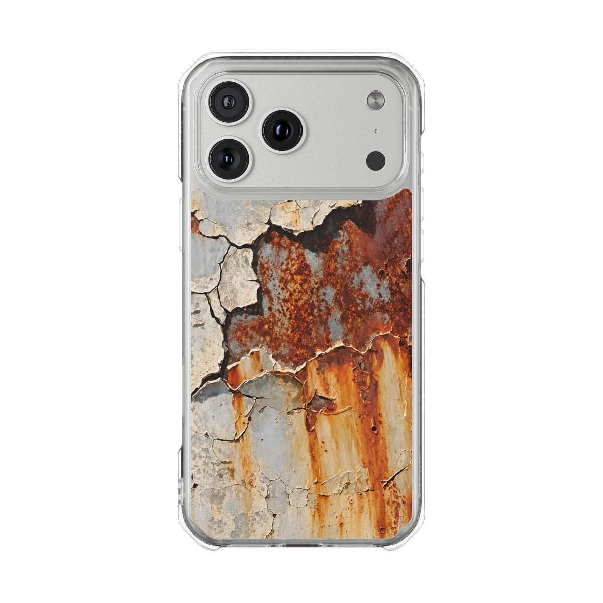 Rustic Rust & Cracked Paint | Industrial Texture MagSafe® Impact Case for iPhone 14, 15, 16 & 17