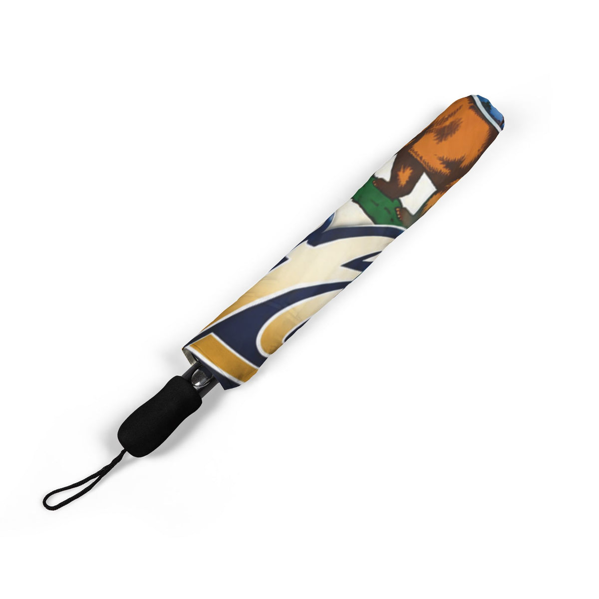 California Foldable Umbrella - Scenic Golden Gate & Palm Beach Sunset Print