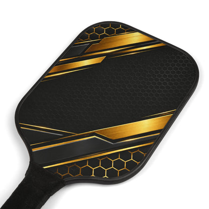 Pickleball Paddle Set – Black & Gold Modern Design Kit with 2 Paddles and Balls