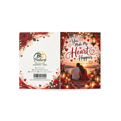 You Make My Heart Happier Romantic Love Greeting Card