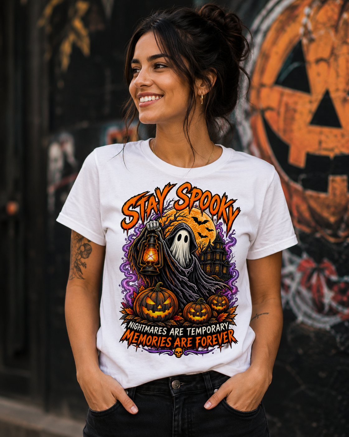 Stay Spooky – Nightmares Are Temporary, Memories Are Forever Halloween Unisex T-Shirt for Men & Women