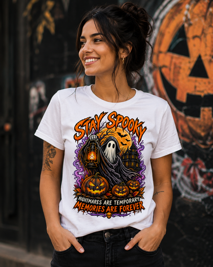 Stay Spooky – Nightmares Are Temporary, Memories Are Forever Halloween Unisex T-Shirt for Men & Women