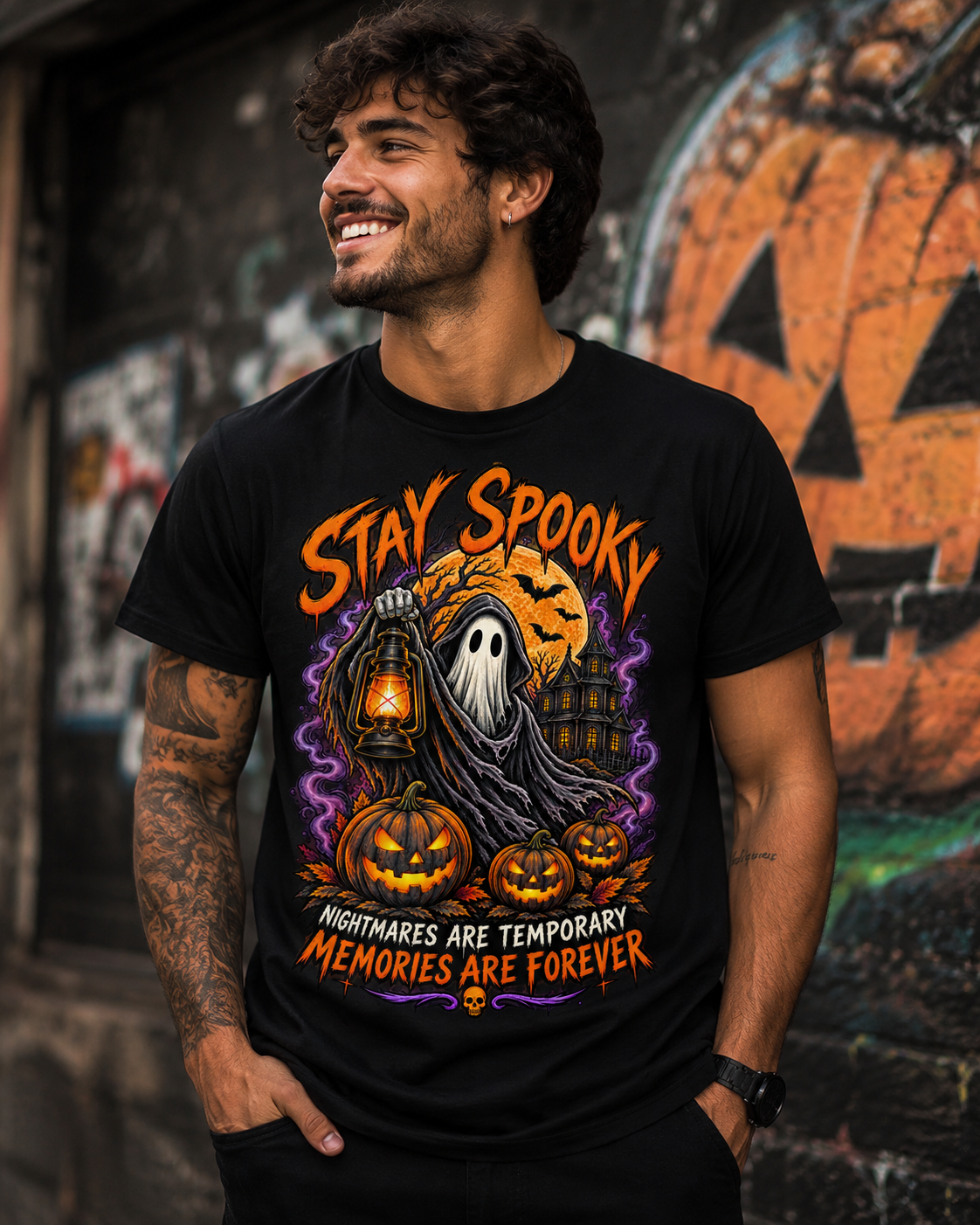 Stay Spooky – Nightmares Are Temporary, Memories Are Forever Halloween Unisex T-Shirt for Men & Women