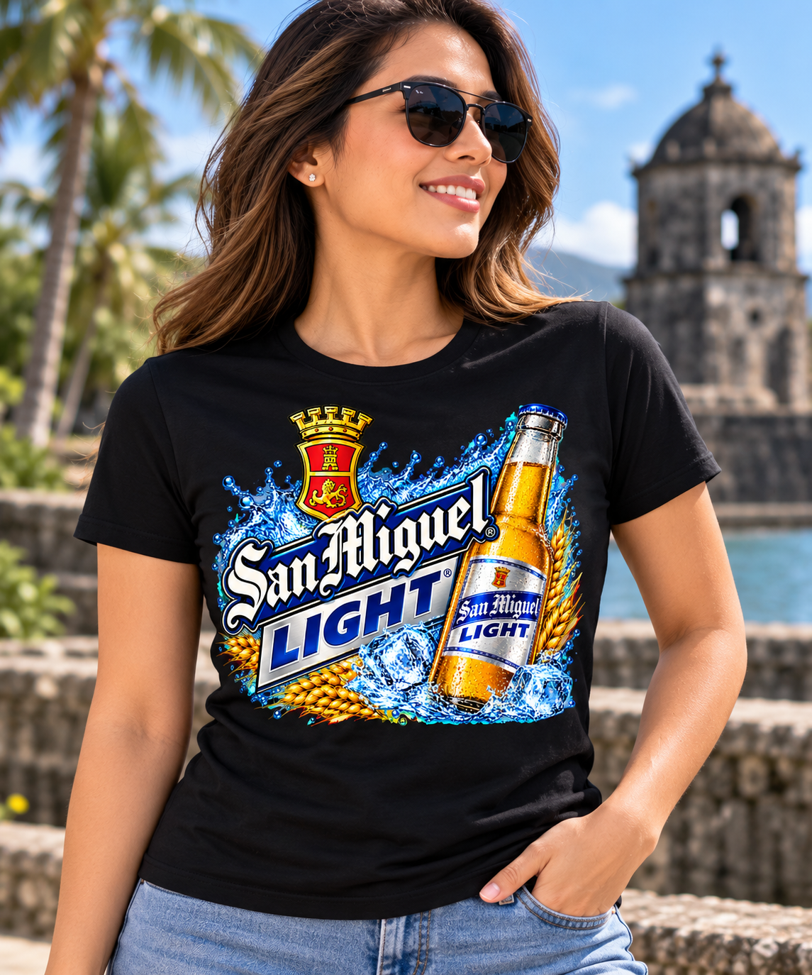 San Miguel Light Beer Graphic T-Shirt – Filipino Beer-Inspired Design | Unisex Casual Shirt for Men & Women