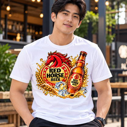 Red Horse Beer Graphic T-Shirt – Bold Filipino Beer-Inspired Design | Unisex Casual Tee for Men & Women