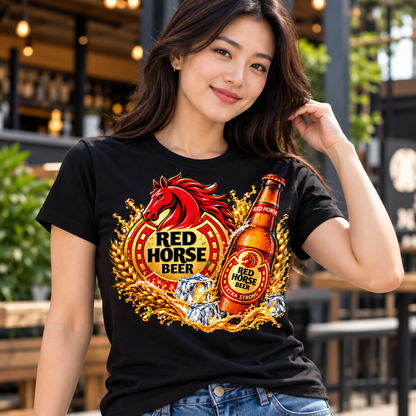 Red Horse Beer Graphic T-Shirt – Bold Filipino Beer-Inspired Design | Unisex Casual Tee for Men & Women