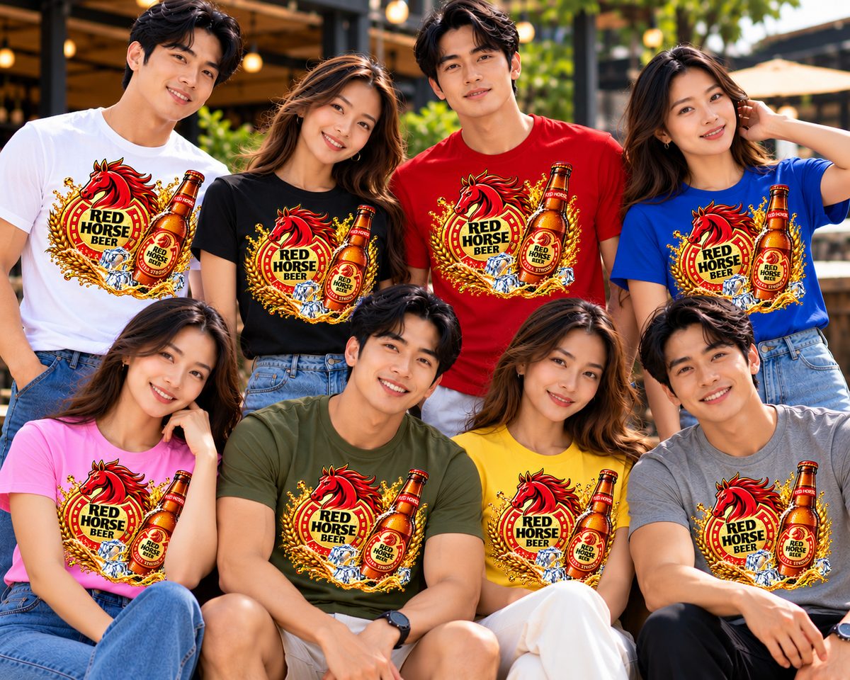 Red Horse Beer Graphic T-Shirt – Bold Filipino Beer-Inspired Design | Unisex Casual Tee for Men & Women