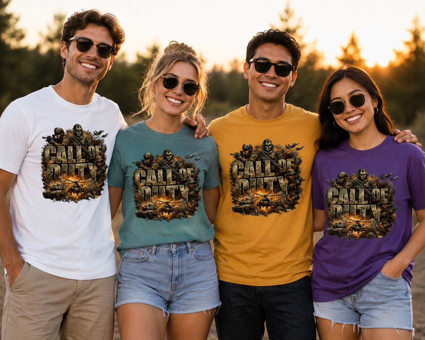 Call of Duty Military Unisex T-Shirt, Tactical Gamer Graphic Tee for Men and Women, Veteran-Inspired Shirt