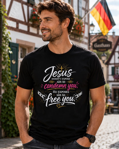 Jesus Doesn’t Condemn You Unisex Christian T-Shirt, Faith-Based Inspirational Tee for Men and Women
