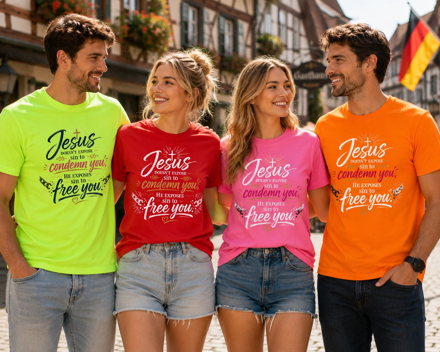 Jesus Doesn’t Condemn You Unisex Christian T-Shirt, Faith-Based Inspirational Tee for Men and Women