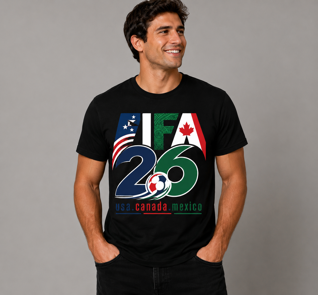 FIFA 26 USA Canada Mexico Unisex Soccer T-Shirt, World Cup Inspired Graphic Tee for Men and Women