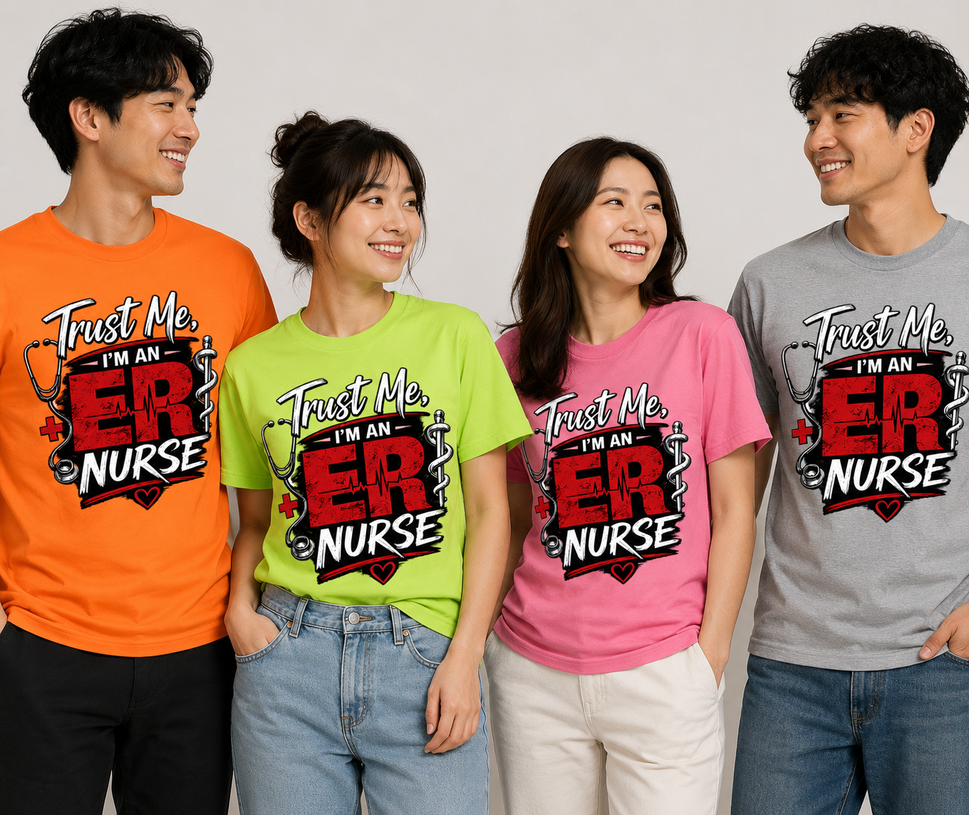 Trust Me I’m an ER Nurse Unisex T-Shirt, Emergency Room Nurse Graphic Tee for Men and Women