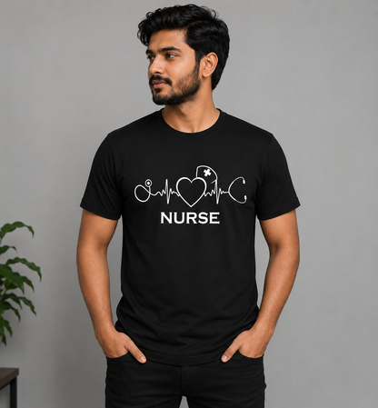 Nurse Heartbeat Stethoscope Unisex T-Shirt for Men and Women