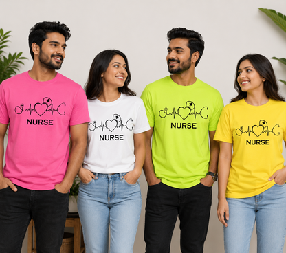 Nurse Heartbeat Stethoscope Unisex T-Shirt for Men and Women