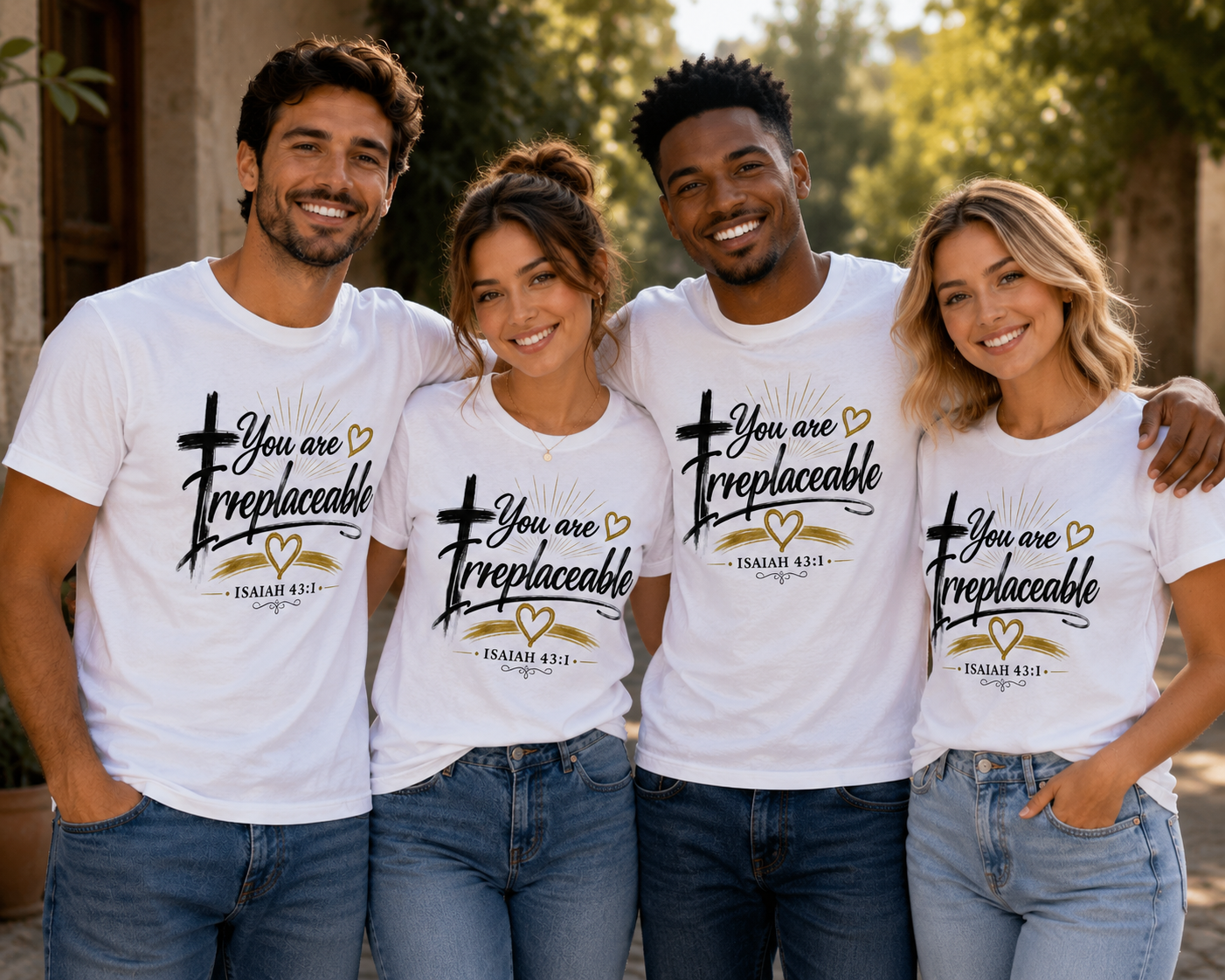 You Are Irreplaceable | Inspirational Christian Graphic Tee | Motivational Faith Shirt for Men & Women
