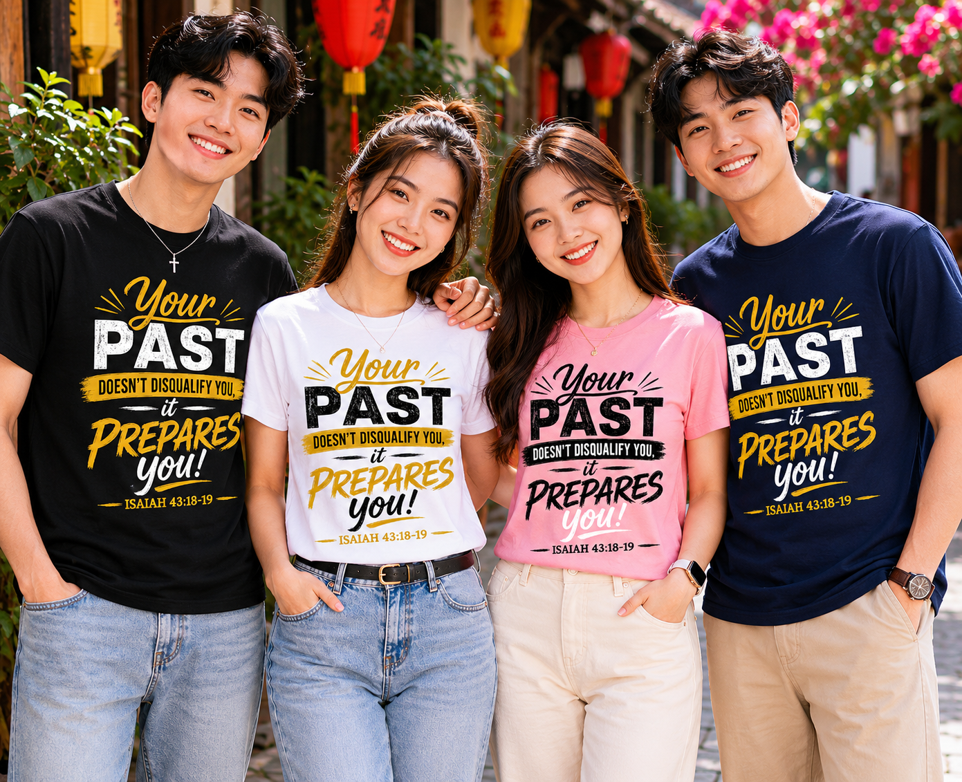 Your Past Doesn’t Disqualify You; It Prepares You! – Isaiah 43:18-19 | Inspirational Christian Graphic Tee | Faith Based Shirt for Men & Women